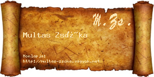 Multas Zsóka névjegykártya
